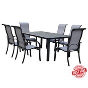 7 piece Seaside Black & Grey Dining